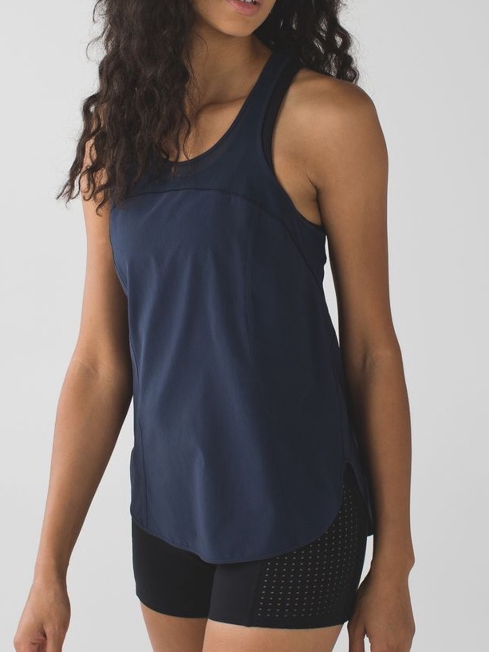 Lululemon 5 Mile‎ Singlet Inkwell Blue Tank Top